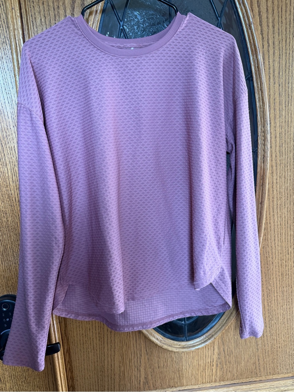 Women's Mauve Long-Sleeve Textured Pullover